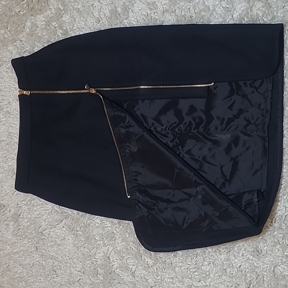 J.Crew Black Wool High-Waist Asymmetrical Zip Midi Skirt Women’s 0 NWT - Picture 10 of 15